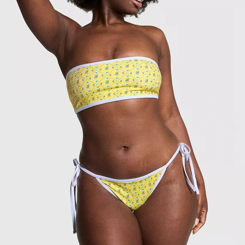 Yellow and White Bikini‎ Bottom